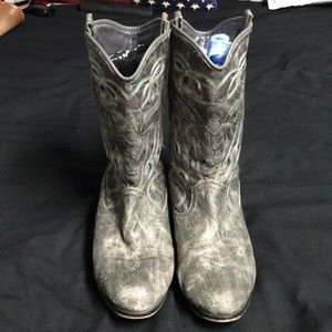 Distressed Gray Women’s Cowboy Boots